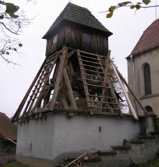 Oprava zvonice v Neurazech u Nepomuku